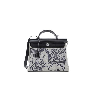 HERMÈS HERBAG 31 PALLADIUM HARDWARE H079201CKAB (31*25*10cm)